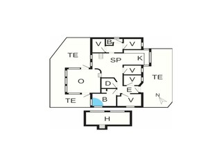 Vakantiehuis Saltum Grondplan 30