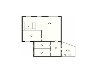 Appartement Hvide Sande Grondplan 4