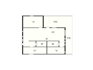 Vakantiehuis Ørding Grondplan 4