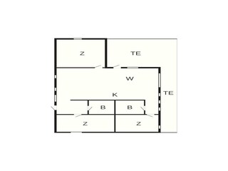 Vakantiehuis Ørding Grondplan 45
