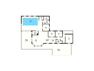Vakantiehuis Jerup Grondplan 27