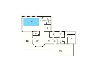 Vakantiehuis Jerup Grondplan 4