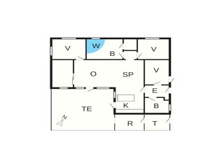 Vakantiehuis Havneby Grondplan 43