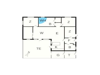 Vakantiehuis Havneby Grondplan 44