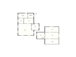 Vakantiehuis Fjand Grondplan 45