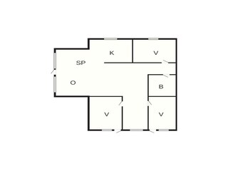 Vakantiehuis Toftlund Grondplan 17