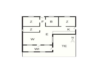 Casa per le vacanze Toftum Pianta del piano 3