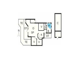 Vakantiehuis Købingsmark Grondplan 40