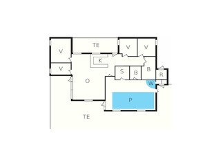 Vakantiehuis Klitmøller Grondplan 101