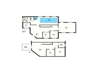 Vakantiehuis Fjellerup Strand Grondplan 34