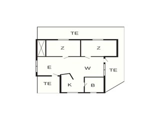 Vakantiehuis Vorupør Grondplan 37