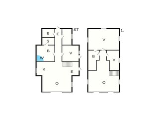 Maison de vacances Vorupør Plan d'étage 36