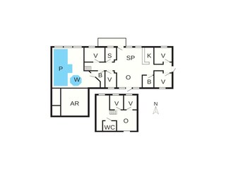 Vakantiehuis Løgstør Grondplan 34
