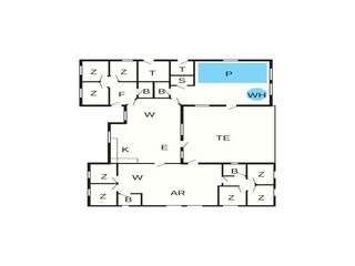 Vakantiehuis Liseleje Grondplan 2