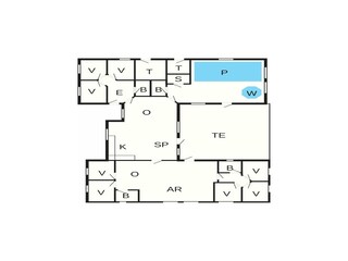 Vakantiehuis Liseleje Grondplan 3
