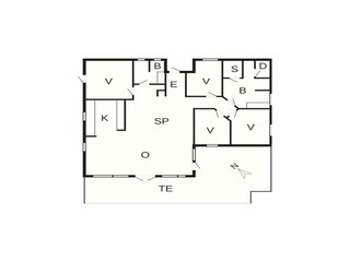 Casa de vacaciones Kegnæs Plano de planta 55