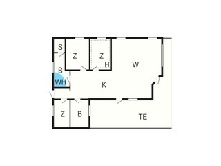 Vakantiehuis Juelsminde Grondplan 3