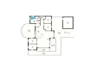 Vakantiehuis Thorup Strand Grondplan 46