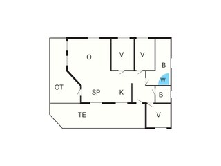 Vakantiehuis Fjellerup Strand Grondplan 27