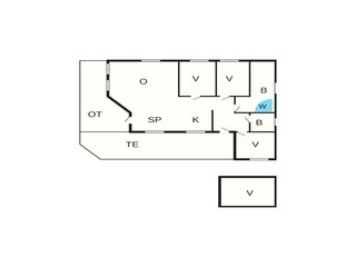 Vakantiehuis Fjellerup Strand Grondplan 2