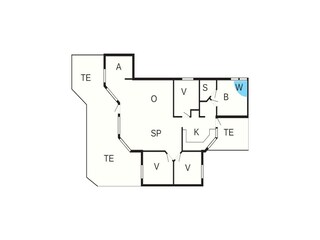 Vakantiehuis Fjellerup Strand Grondplan 43