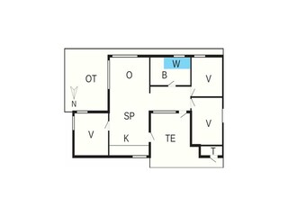 Casa de vacaciones Flovt Strand Plano de planta 41