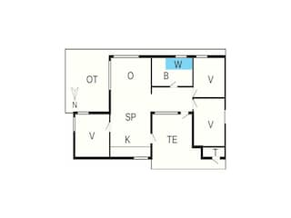 Vakantiehuis Flovt Strand Grondplan 25
