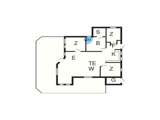 Vakantiehuis Sydals Grondplan 5