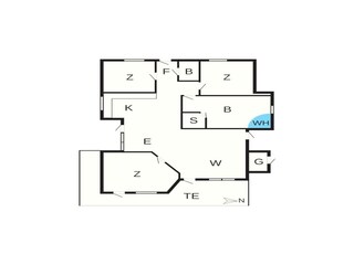 Vakantiehuis Thorsminde Grondplan 38