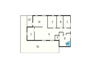 Vakantiehuis Oksbøl Grondplan 2