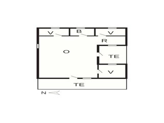 Vakantiehuis Hyldtofte Grondplan 17
