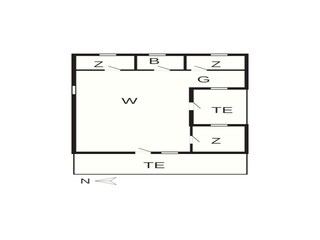 Vakantiehuis Hyldtofte Grondplan 5