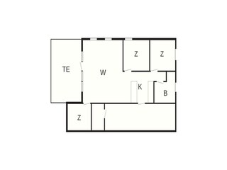 Vakantiehuis Juelsminde Grondplan 4