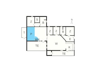 Vakantiehuis Fjand Grondplan 3