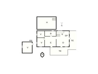 Vakantiehuis Bjerge Strand Grondplan 43