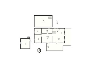 Vakantiehuis Bjerge Strand Grondplan 5