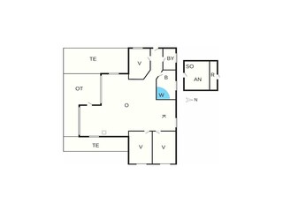 Casa de vacaciones Flovt Strand Plano de planta 33