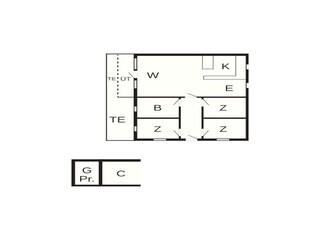 Vakantiehuis Ansager Grondplan 36