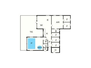 Vakantiehuis Råbylille Strand Grondplan 26