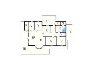 Casa de vacaciones Løkken Plano de planta 4