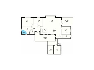 Vakantiehuis Vejers Strand Grondplan 37