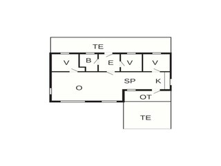 Vakantiehuis Fjand Grondplan 25