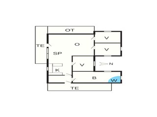 Vakantiehuis Vorupør Grondplan 6