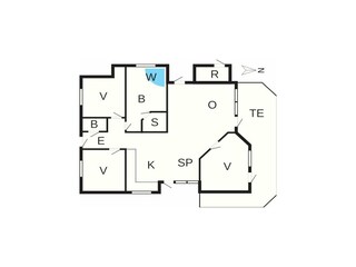 Vakantiehuis Thorsminde Grondplan 25