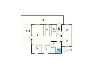 Vakantiehuis Dannemare Grondplan 16