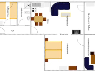 Ferienwohnung Sahlenburg Grundriss 2