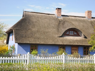 Das blaue Haus in Warthe gegenüber