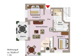 Appartamento per vacanze Großenbrode Pianta del piano 25