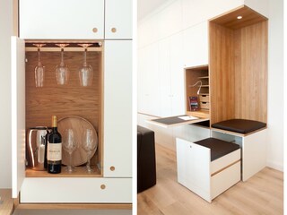 Perfekt ausgearbeitete Designer- Möbel