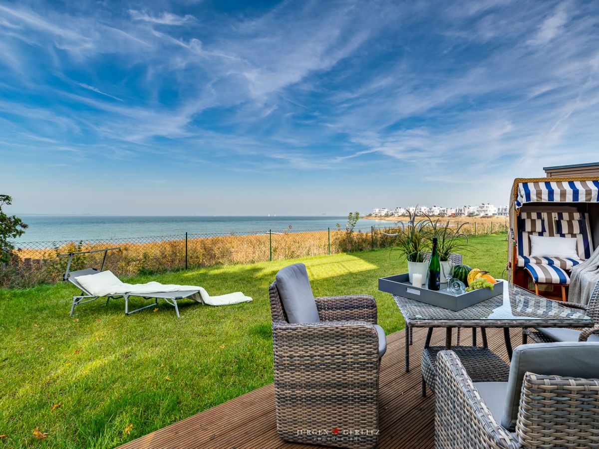 Schleiperle - Terrasse mit Blick auf die Schleimündung